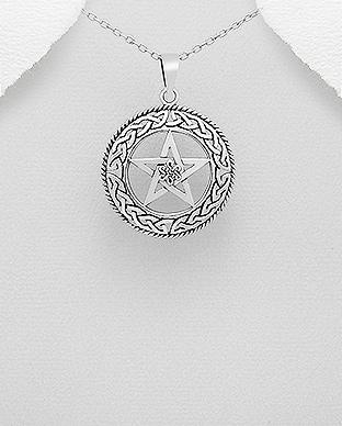 Celtic Pentagram 925 Sterling Silver Pendant