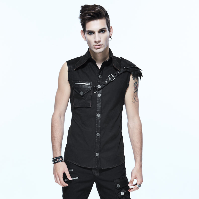 Men Sexy Leather Tank Top, Plus Size S-5XL, Shiny PVC Leather, Sleeveless  Leather T-Shirt for Male