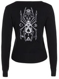 Spider Skull Cardigan Sweaters Gothic