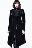 BLACK VINTAGE VELVET GOTHIC LONG CAPE