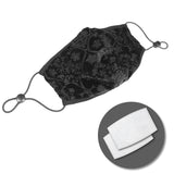Washable Reusable Gothic Fabric Ornate Mask Unisex