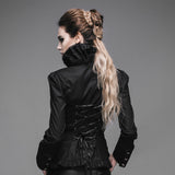 Gothic Long Sleeve Top Corset Back