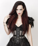 Black Underbust Curvy Corset in Mesh