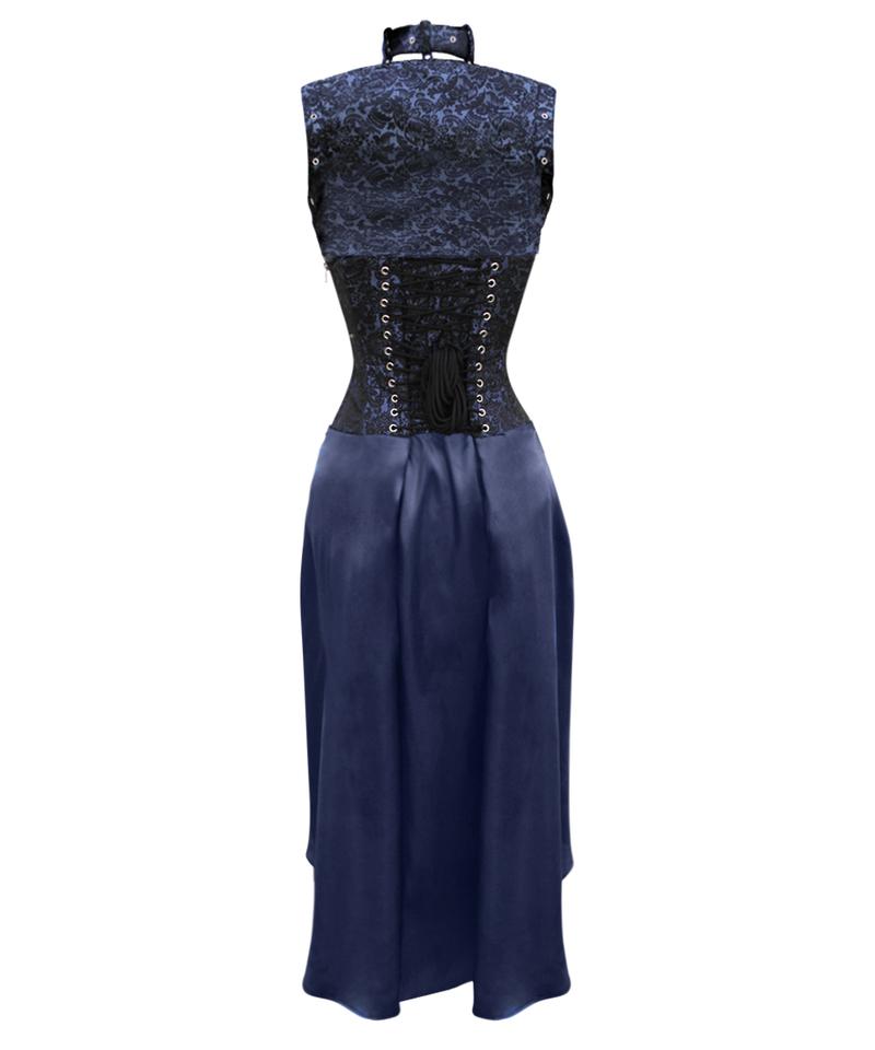 Blue Victorian Overbust Corset steel bone Dress – Trivium