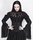 Gothic Long Sleaves Top With Lace