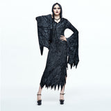 GOTHIC WITCH VAMPIRE HOODED LONG DRESS