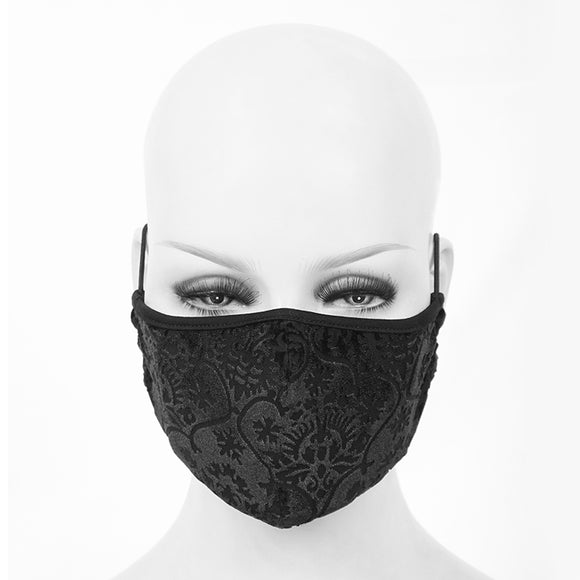 Washable Reusable Gothic Fabric Ornate Mask Unisex