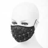 Washable Reusable Gothic Fabric Mask Laced Unisex