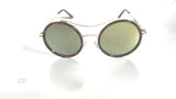 Round Vintage Mirrored  Lenses Unisex Sunglasses