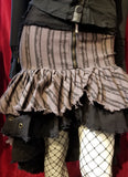 Lip Service Ladies Black Steampunk Circus Ruffle Skirt