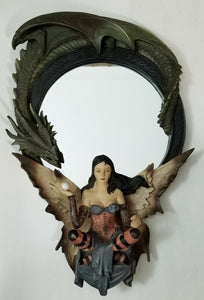 Dragon mirror with fairy