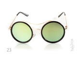 Round Vintage Mirrored  Lenses Unisex Sunglasses