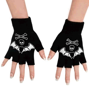 Fingerless Gloves - Bat Lace