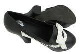 Black Brogue Loafer Platform Heels
