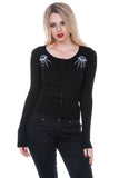 Spider Skull Cardigan Sweaters Gothic