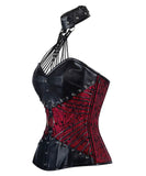 Liesei Gothic Overbust Corsets with Attached Neck Gear