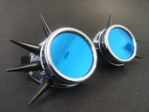 Cyber Goggles with Fluorescent Blue Acrylic Lenses