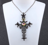 Gothic Cross Triangle Pentagram Necklace