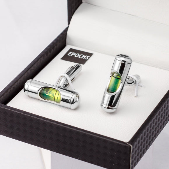 Green Level Cufflink French Shirt With Gift Box