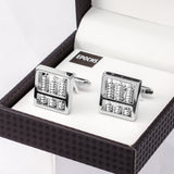 Silver Abacus Cufflinks French Shirt W/ Gift Box
