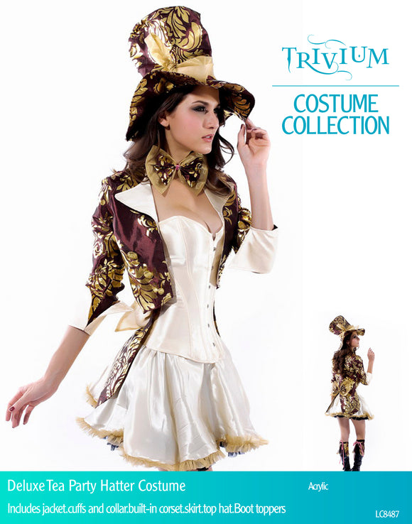 4 Pc Tea Party Hatter Costume