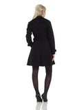 Susan Black Trench Coat With Lace Overlay