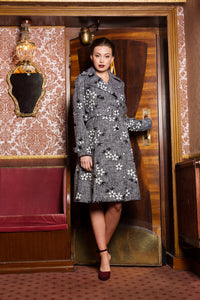 Marjorie Grey Floral Coat