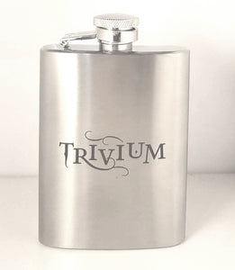 Stainless Steel Pocket Flask W/ Trivium Logo