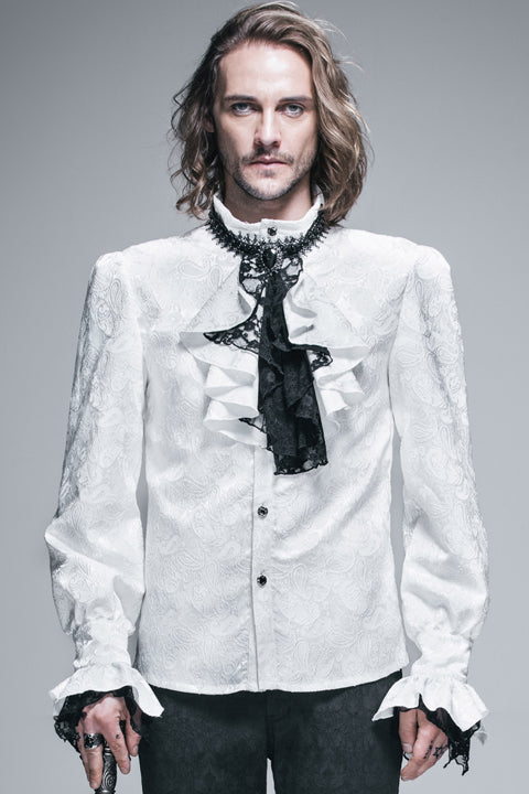 gothic white dress shirt design men Men's Gothic Dress Shirt Australian Steampunk Bazaar
