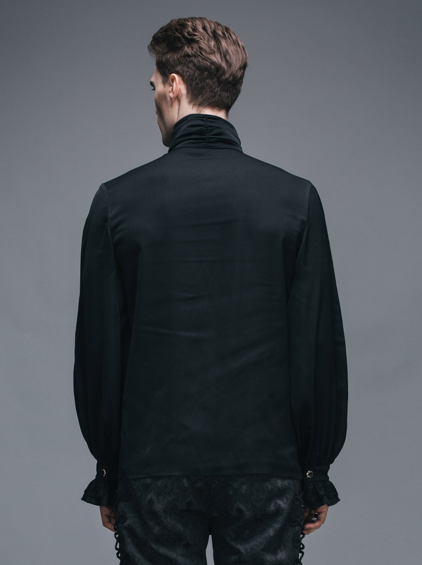 BLACK FLOUNCE TIE GOTHIC MEN'S SHIRT – Trivium