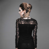 Gothic Long Sleeves Top With Lace