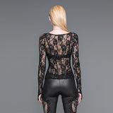 Gothic Lace Long Sleeves Top