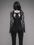 Gothic Top With Lace Sleeves