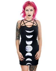 Phases Of The Moon Pentagram Harness Dress
