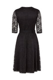 Marie Flared Black Lace Dress