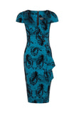 Rockabilly 50s Vintage Dress Blue