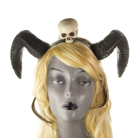 Devil Horn with Skull Headdress