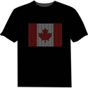 Canada Flag LED Sound Activated Equalizer Men's T-Shirt