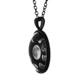 Lunar Cycle Moon Phases Necklace Side