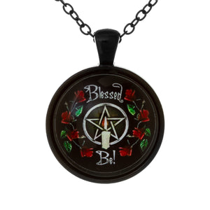 Blessed Be Pentagram Necklace Front