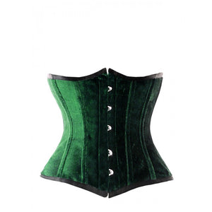 Green Velvet Underbust Corset  Underbust corset, Green corset, Underbust
